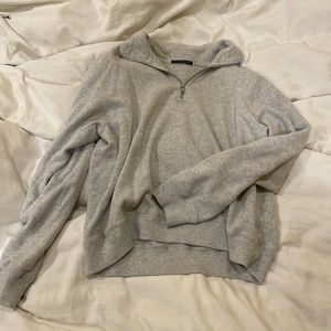 Brandy Melville grey quarter zip
